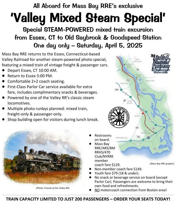 Valley Steam trip flyer